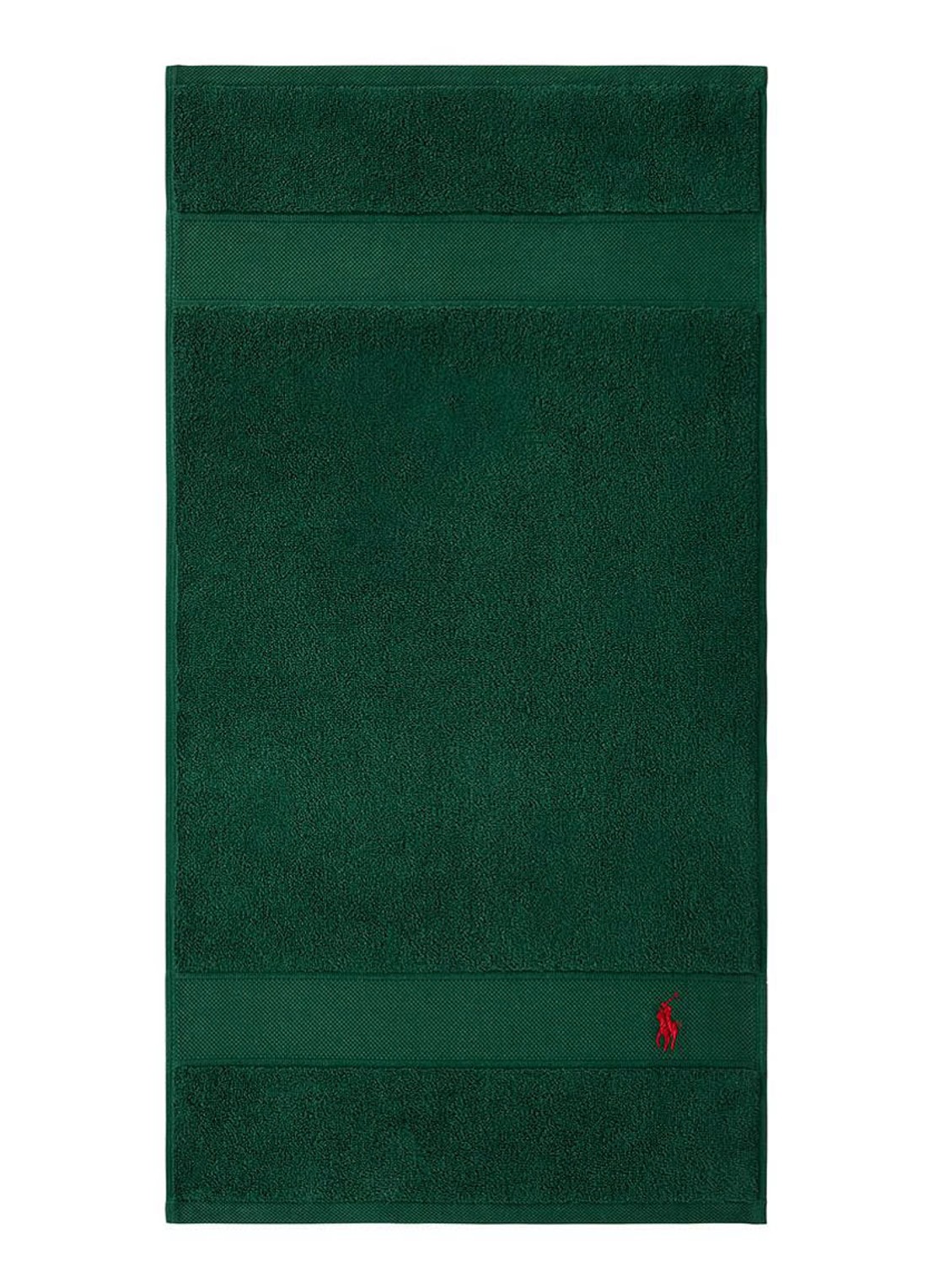 Ralph Lauren Polo Player gastendoek - 600 gr/m2 - 40 x 75 cm - voorkant 3 groen