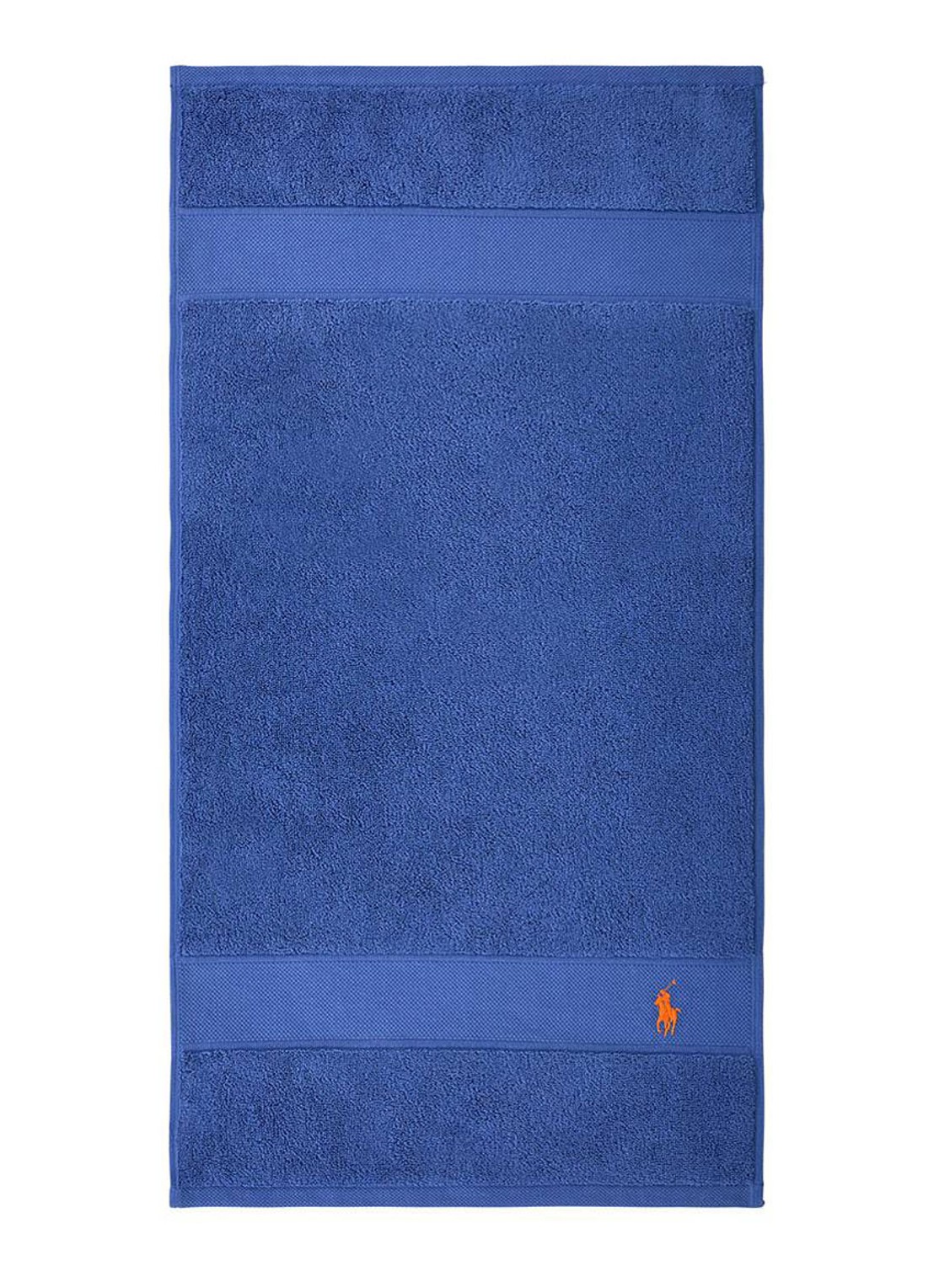 Ralph Lauren Polo Player gastendoek - 600 gr/m2 - 40 x 75 cm - voorkant 2 kobaltblauw