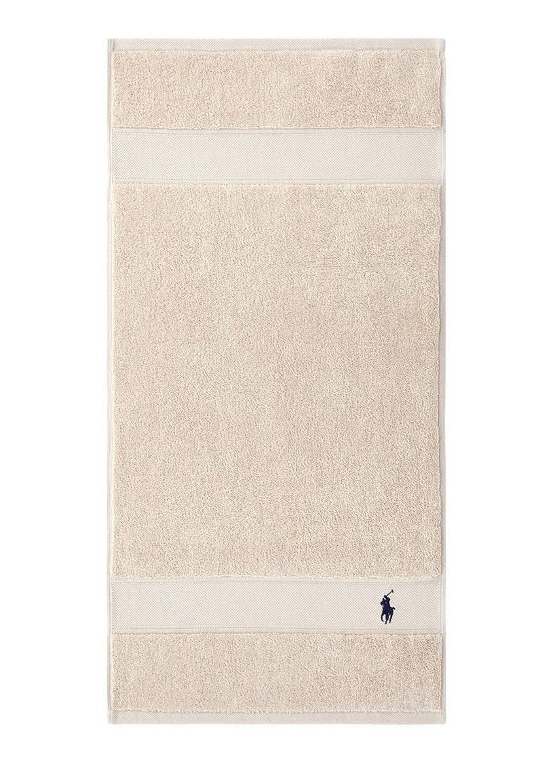 Ralph Lauren Polo Player gastendoek - 600 gr/m2 - 40 x 75 cm - voorkant 3 beige