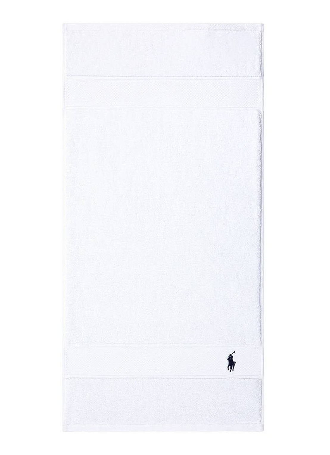 Ralph Lauren Polo Player gastendoek - 600 gr/m2 - 40 x 75 cm - voorkant 2 wit