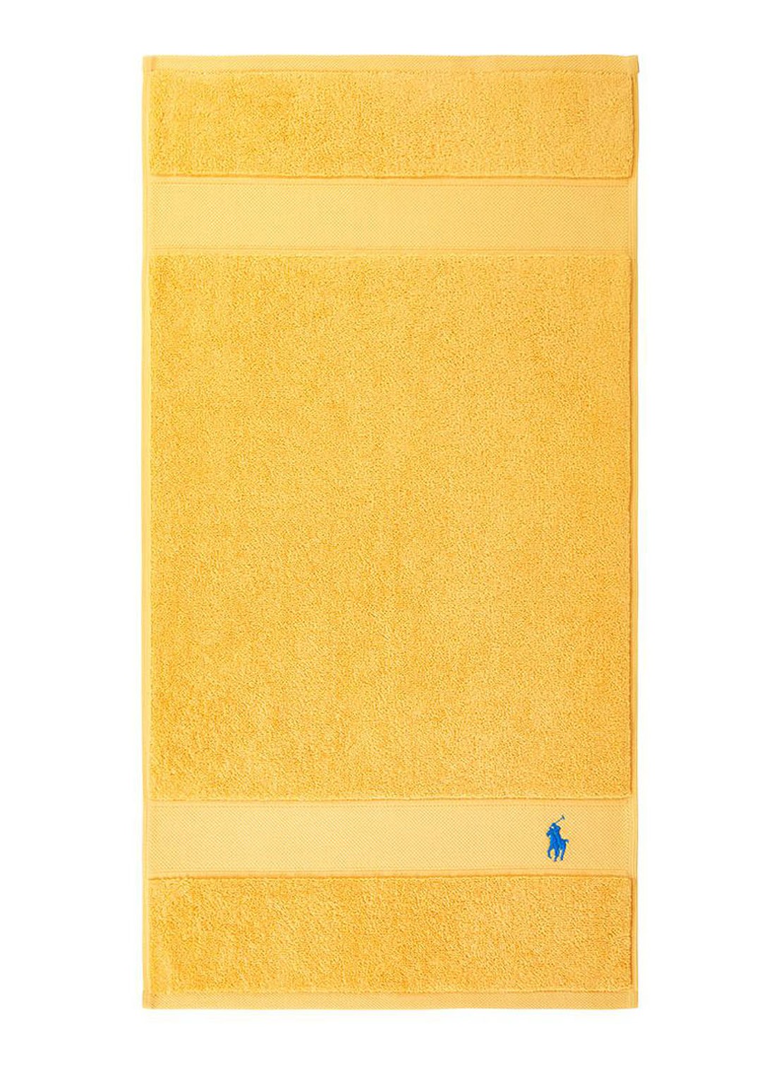 Ralph Lauren Polo Player gastendoek - 600 gr/m2 - 40 x 75 cm - voorkant geel