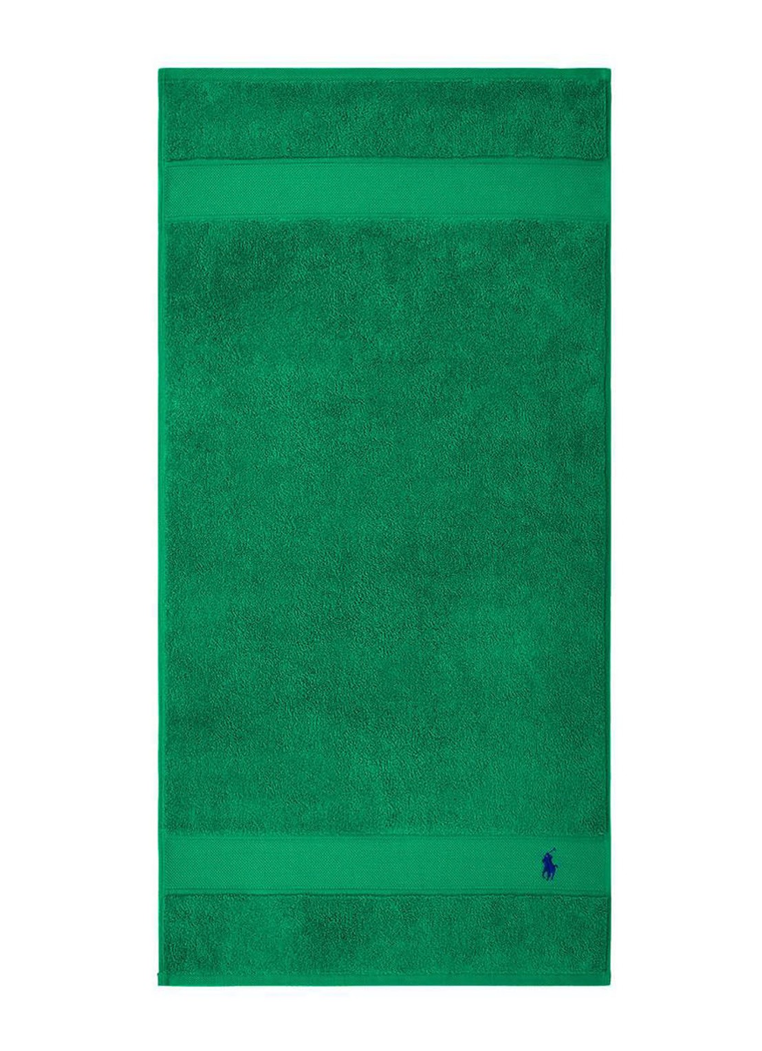 Ralph Lauren Polo Player handdoek - 600 gr/m2 - 50 x 100 cm - voorkant groen