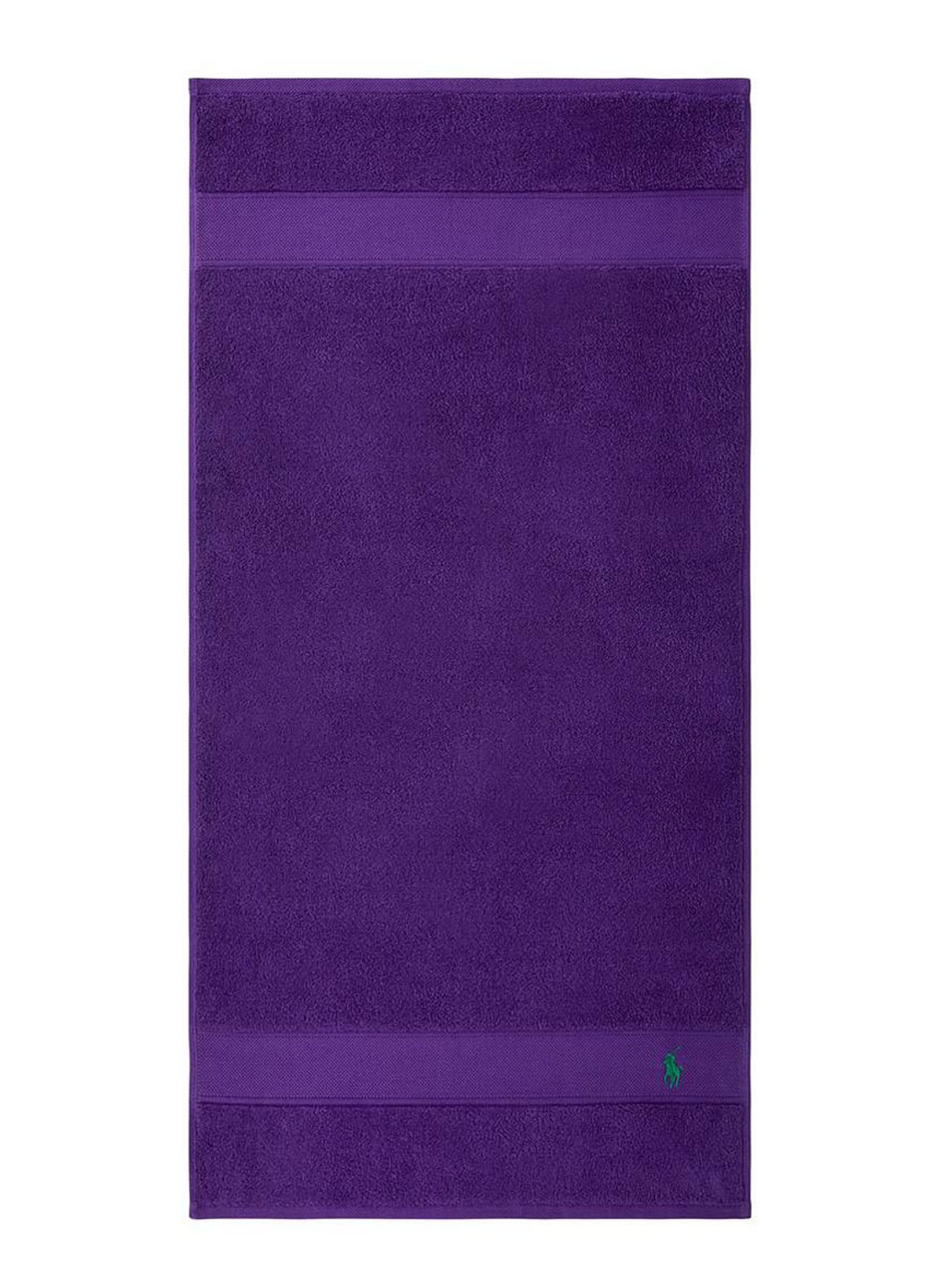 Ralph Lauren Polo Player handdoek - 600 gr/m2 - 50 x 100 cm - voorkant 3 paars