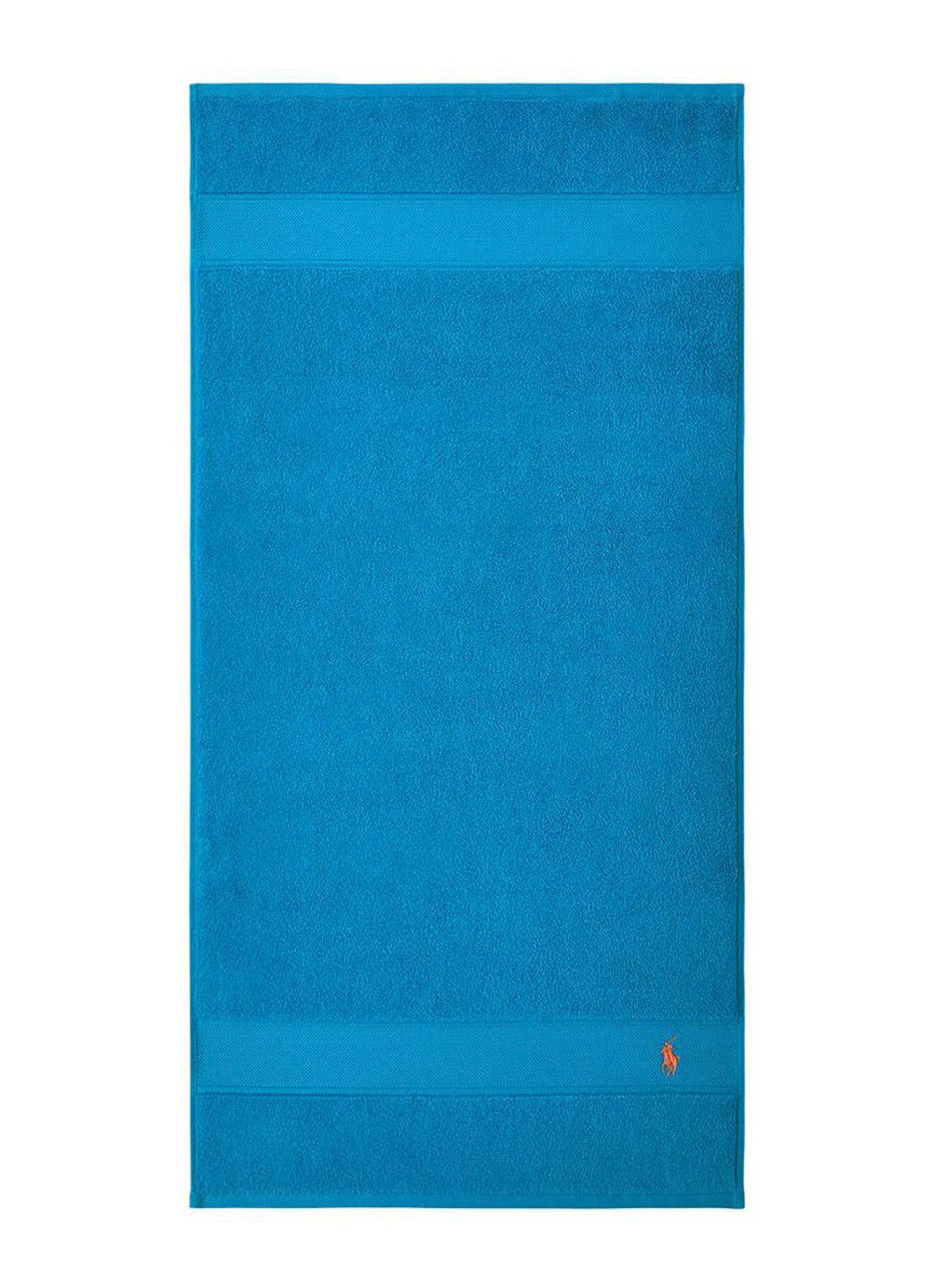 Ralph Lauren Polo Player handdoek - 600 gr/m2 - 50 x 100 cm - voorkant 2 turquoise