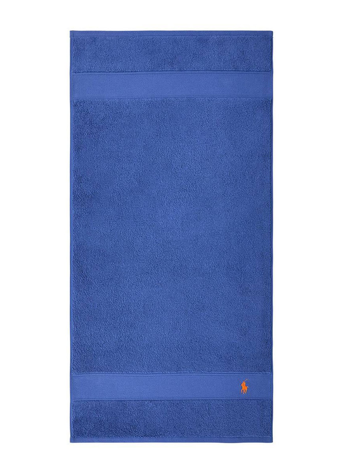 Ralph Lauren Polo Player handdoek - 600 gr/m2 - 50 x 100 cm - voorkant 3 kobaltblauw