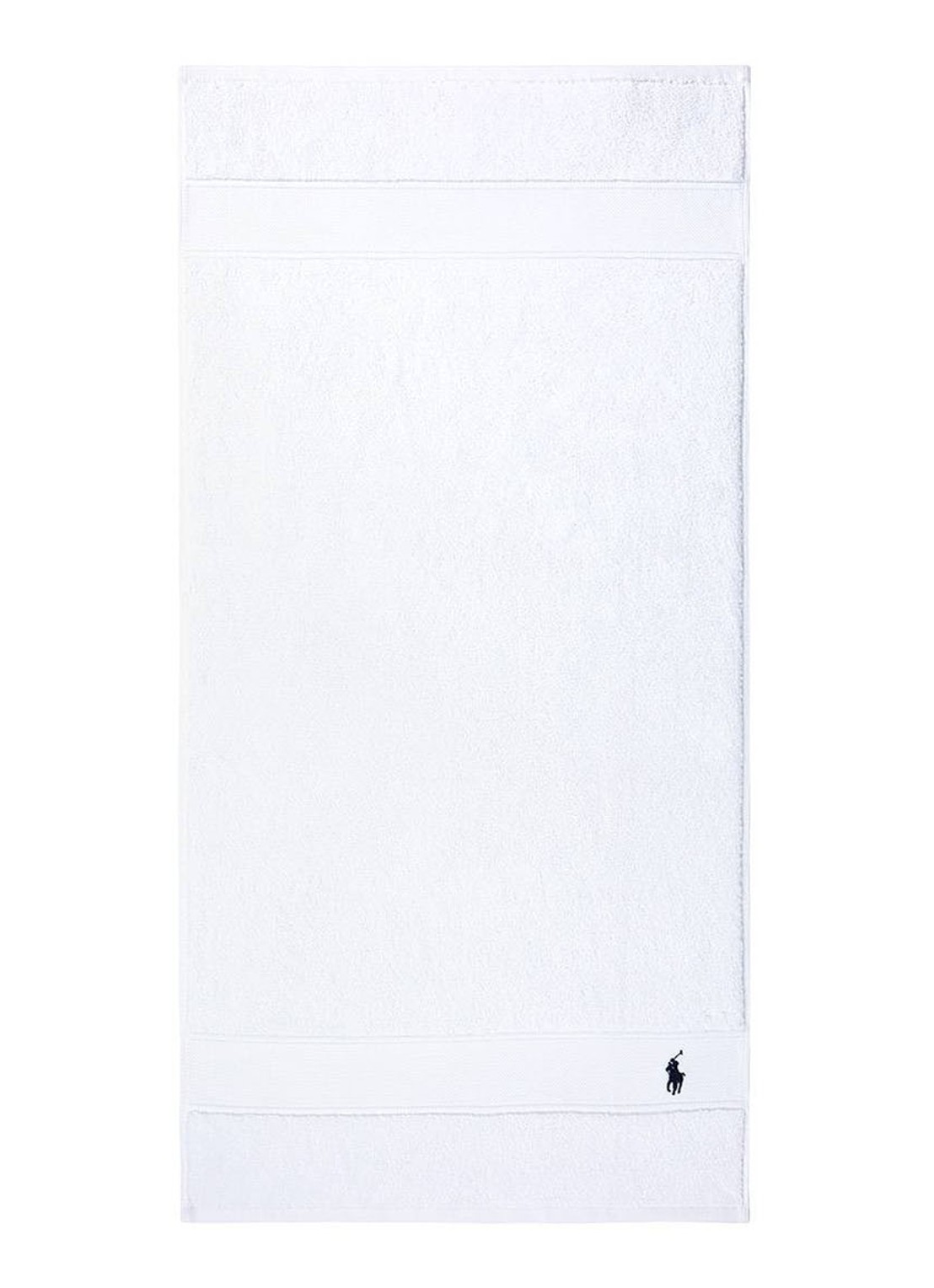 Ralph Lauren Polo Player handdoek - 600 gr/m2 - 50 x 100 cm - voorkant wit