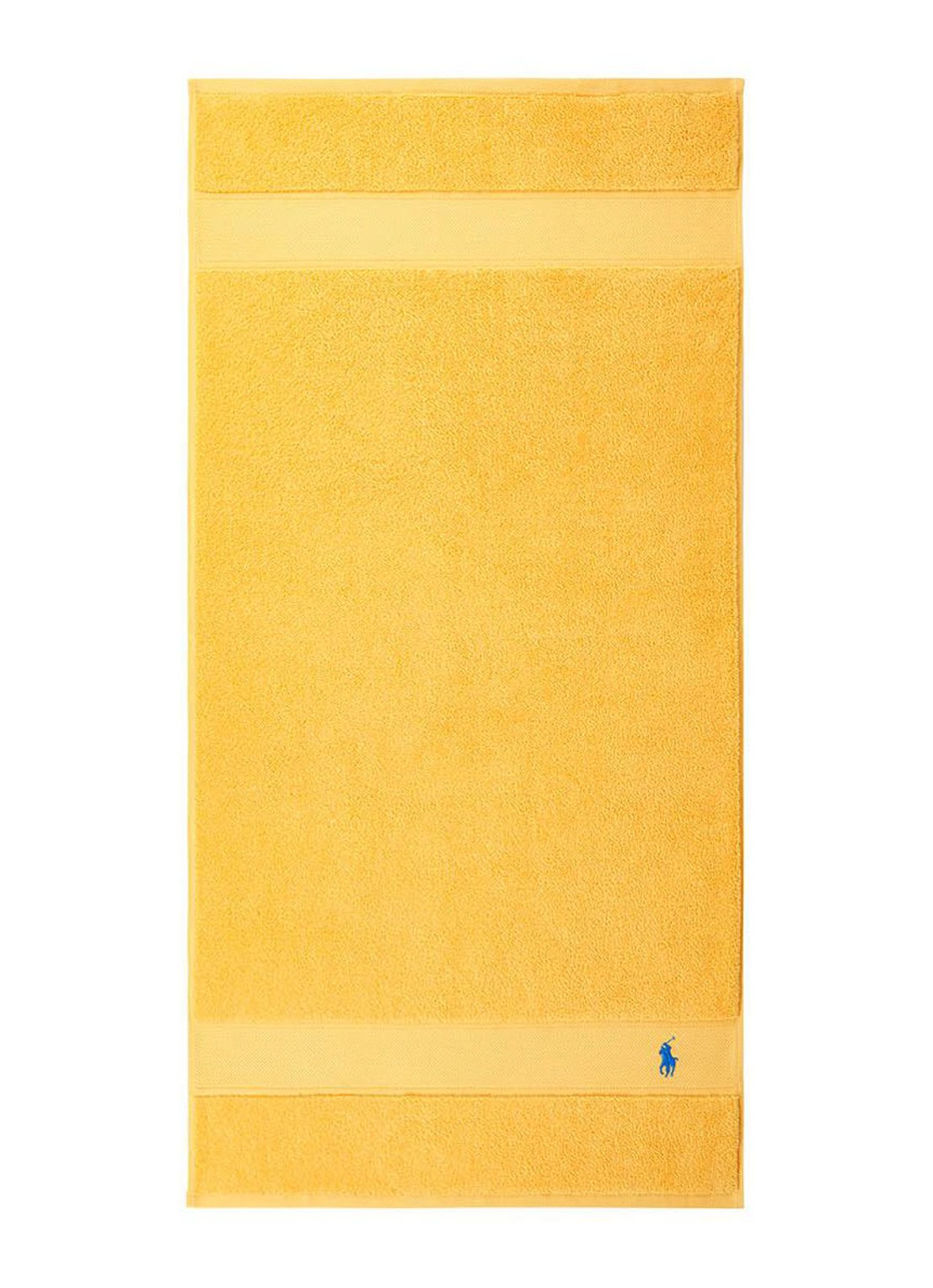 Ralph Lauren Polo Player handdoek - 600 gr/m2 - 50 x 100 cm - voorkant 3 geel