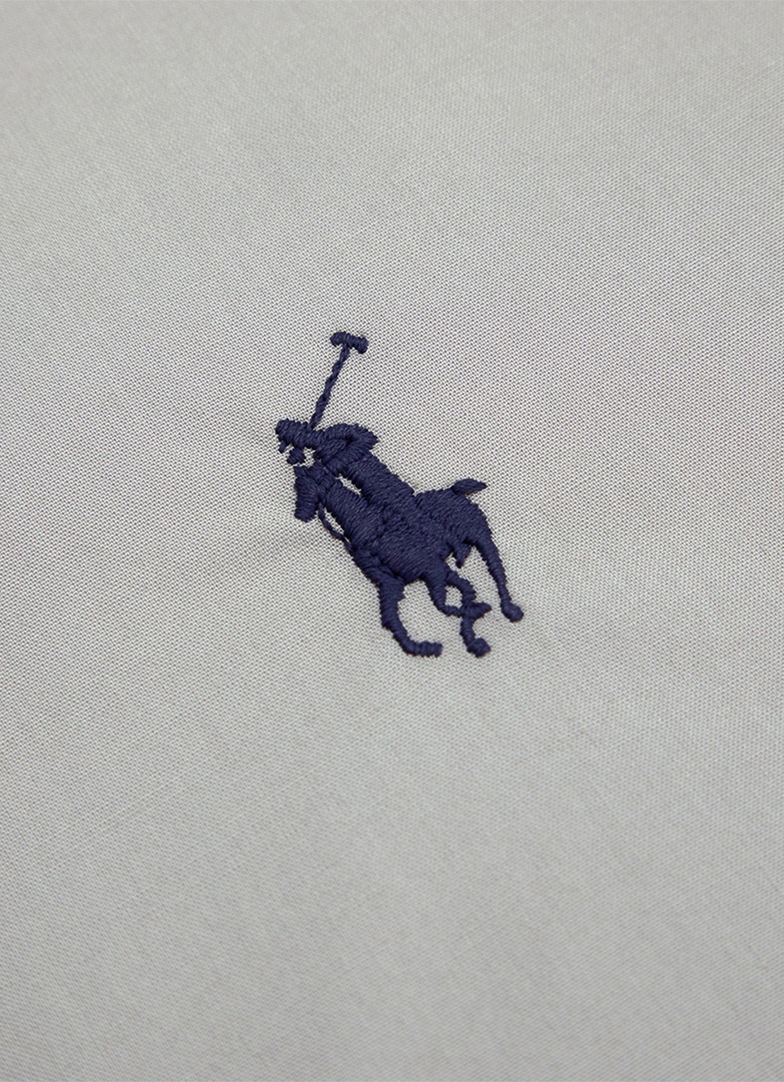 Ralph Lauren Polo Player Ruffle kussensloop van katoen perkal 80TC - achterkant grijs