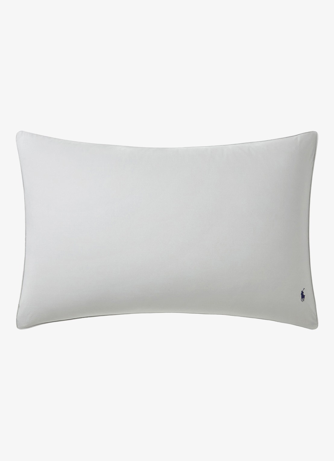 Ralph Lauren Polo Player Ruffle kussensloop van katoen perkal 80TC - voorkant 2 grijs