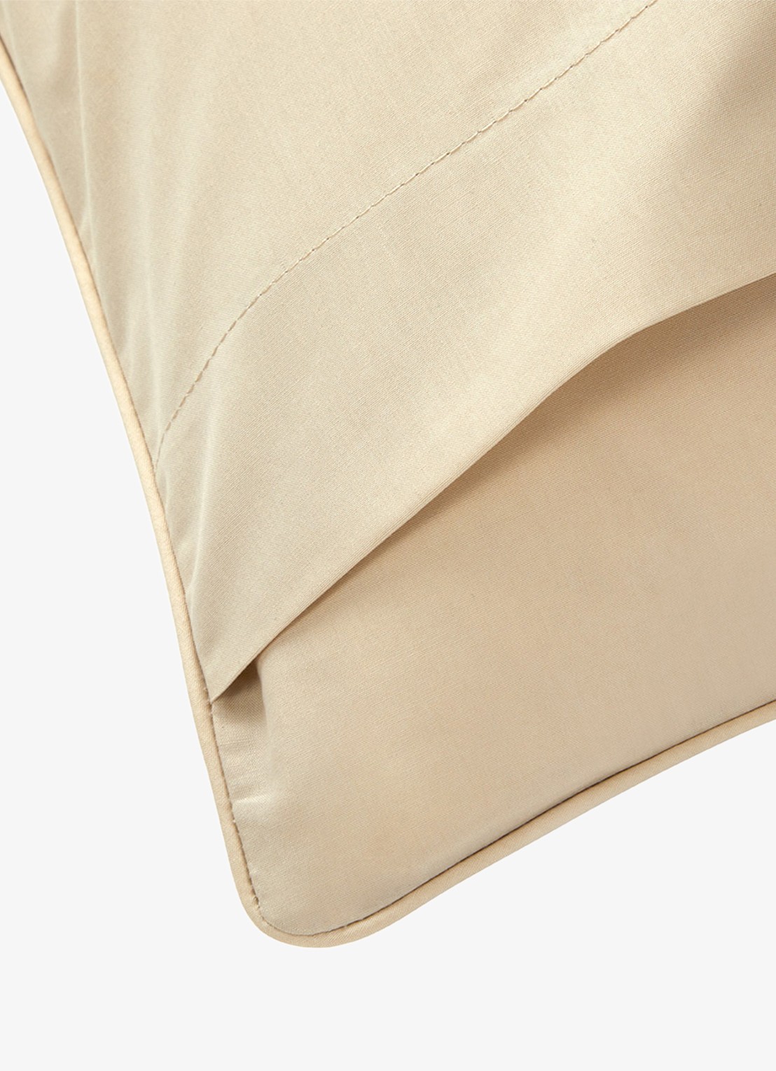 Ralph Lauren Polo Player Ruffle kussensloop van katoen perkal 80TC - voorkant 5 beige