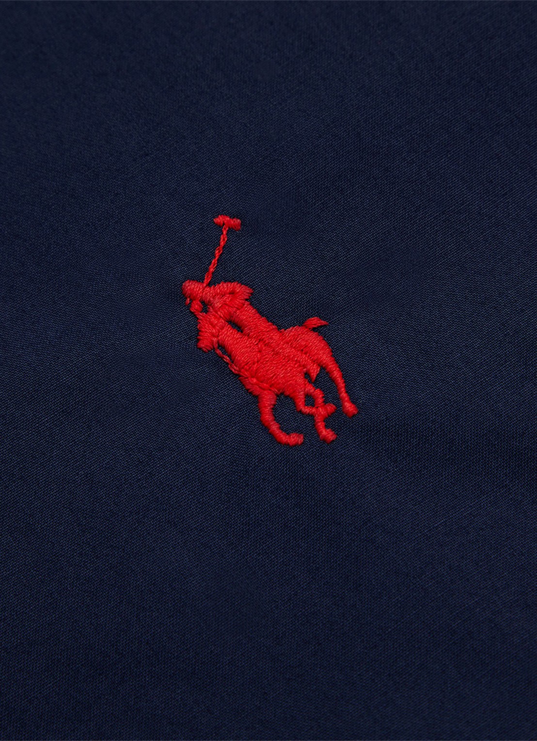 Ralph Lauren Polo Player Ruffle kussensloop van katoen perkal 80TC - achterkant 3 donkerblauw
