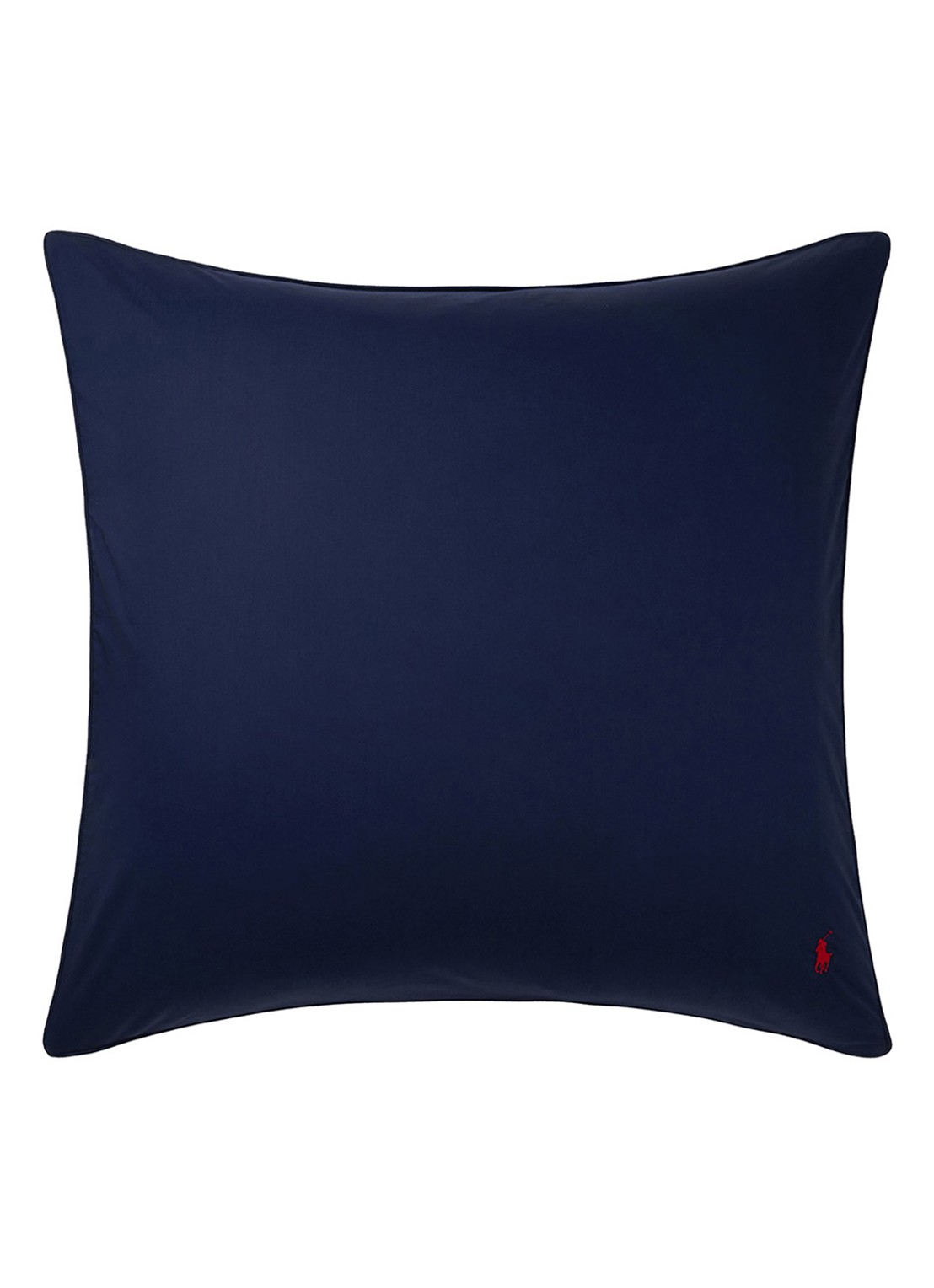Ralph Lauren Polo Player Ruffle kussensloop van katoen perkal 80TC - voorkant donkerblauw