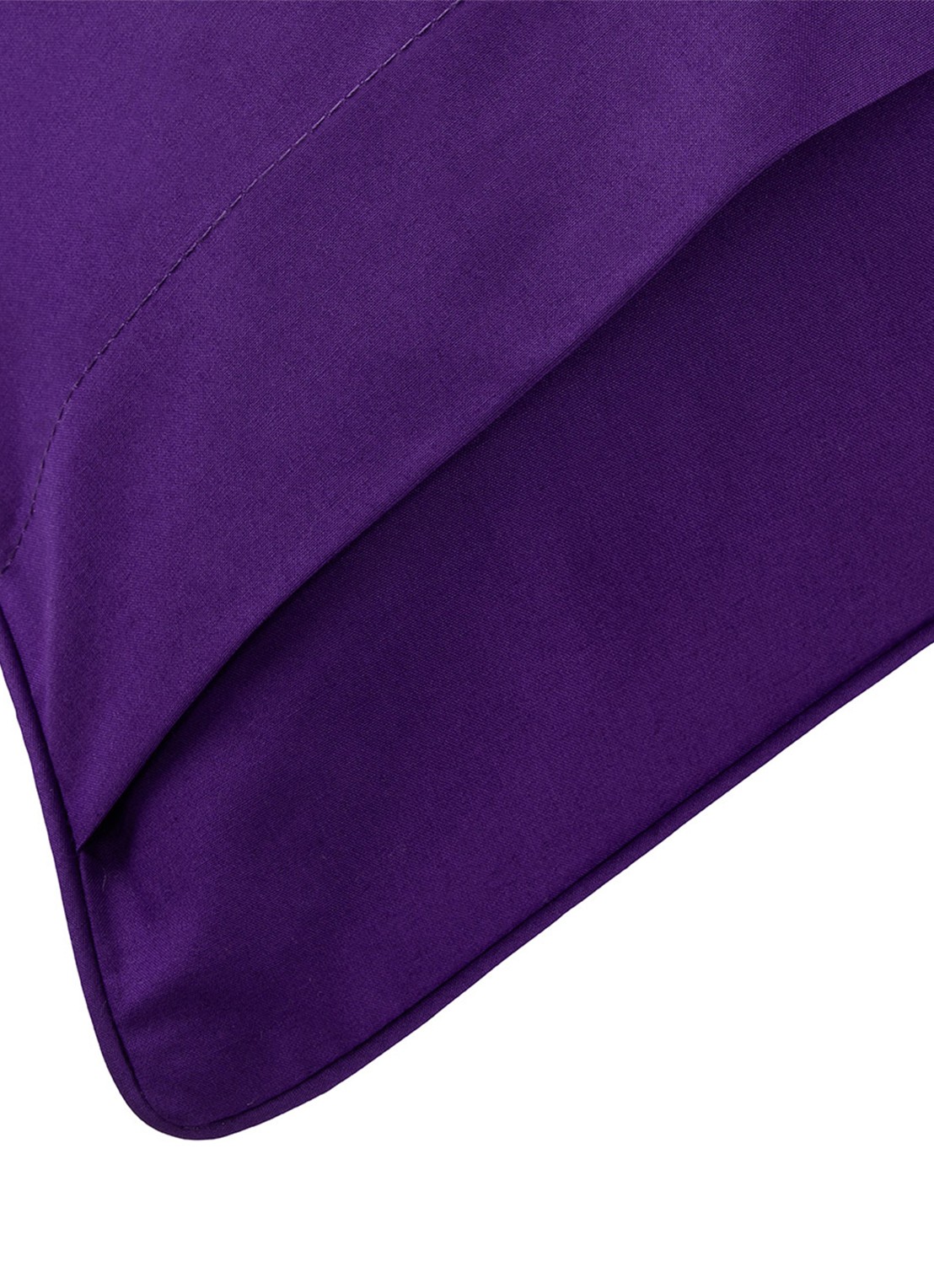 Ralph Lauren Polo Player Ruffle kussensloop van katoen perkal 80TC - voorkant 2 paars