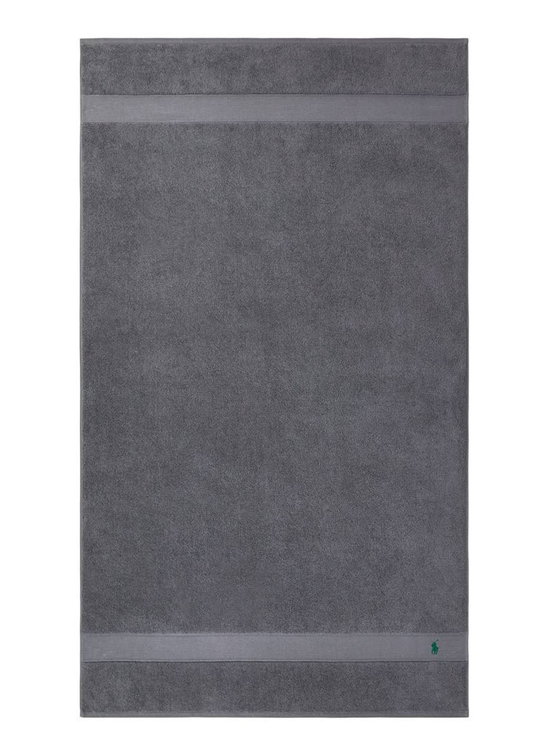 Ralph Lauren Polo Player strandlaken - 600gr/m2 - 90 x 160 cm - voorkant 2 donkergrijs