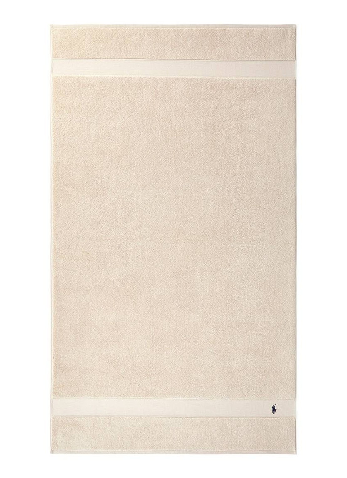 Ralph Lauren Polo Player strandlaken - 600gr/m2 - 90 x 160 cm - voorkant 2 beige