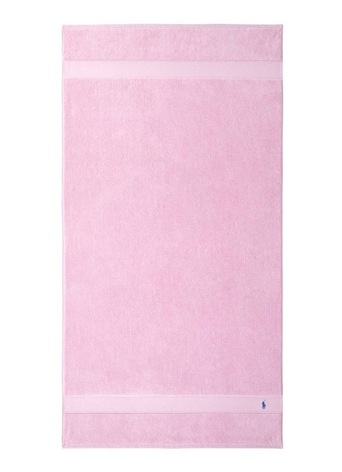 Ralph Lauren Polo Player strandlaken - 600gr/m2 - 90 x 160 cm - voorkant lichtroze