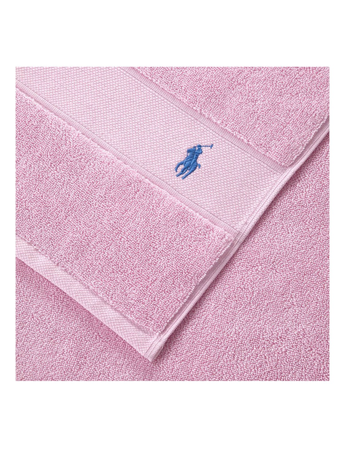 Ralph Lauren Polo Player strandlaken - 600gr/m2 - 90 x 160 cm - voorkant 2 lichtroze