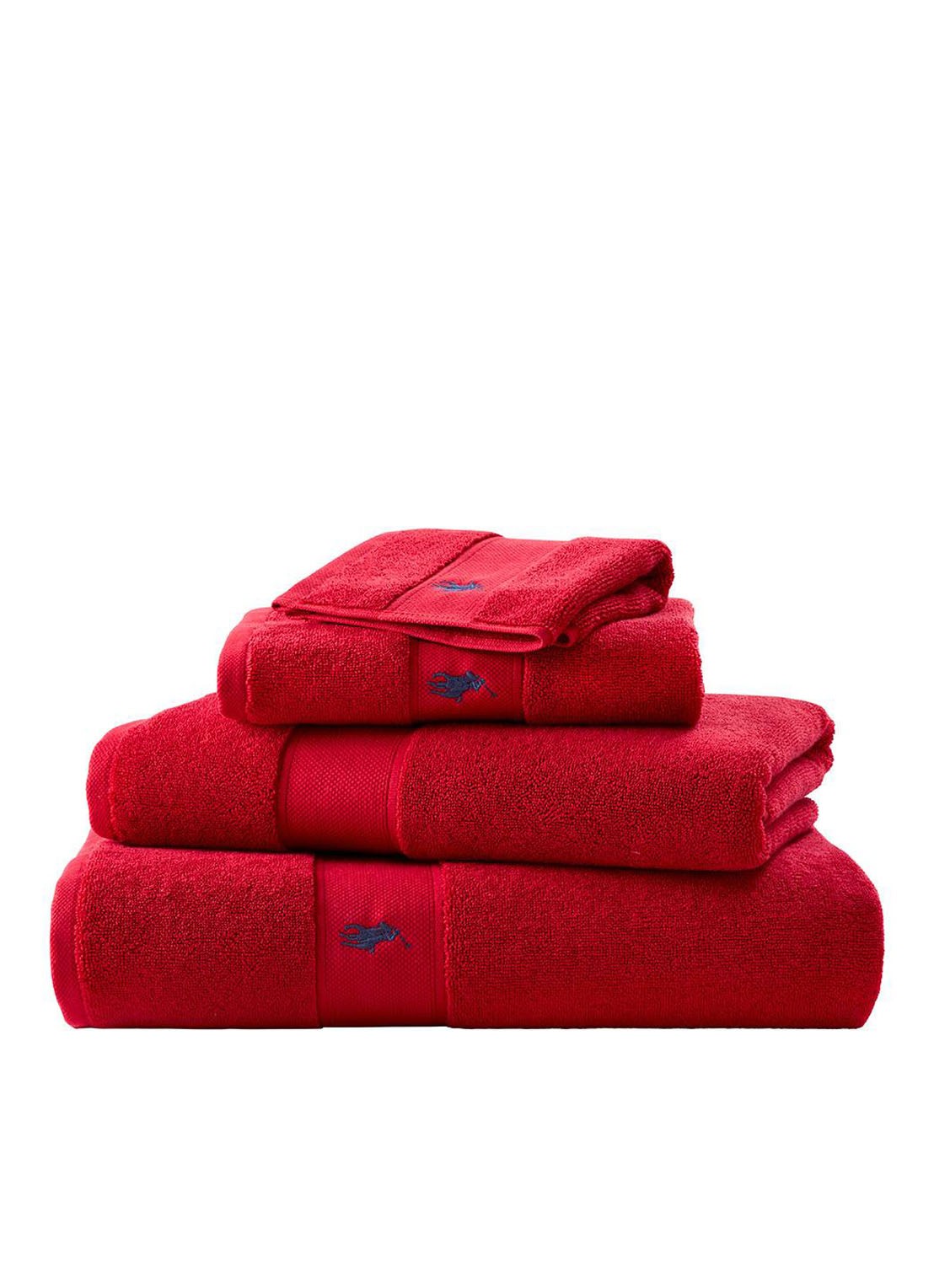 Ralph Lauren Polo Player strandlaken - 600gr/m2 - 90 x 160 cm - detail 2 rood
