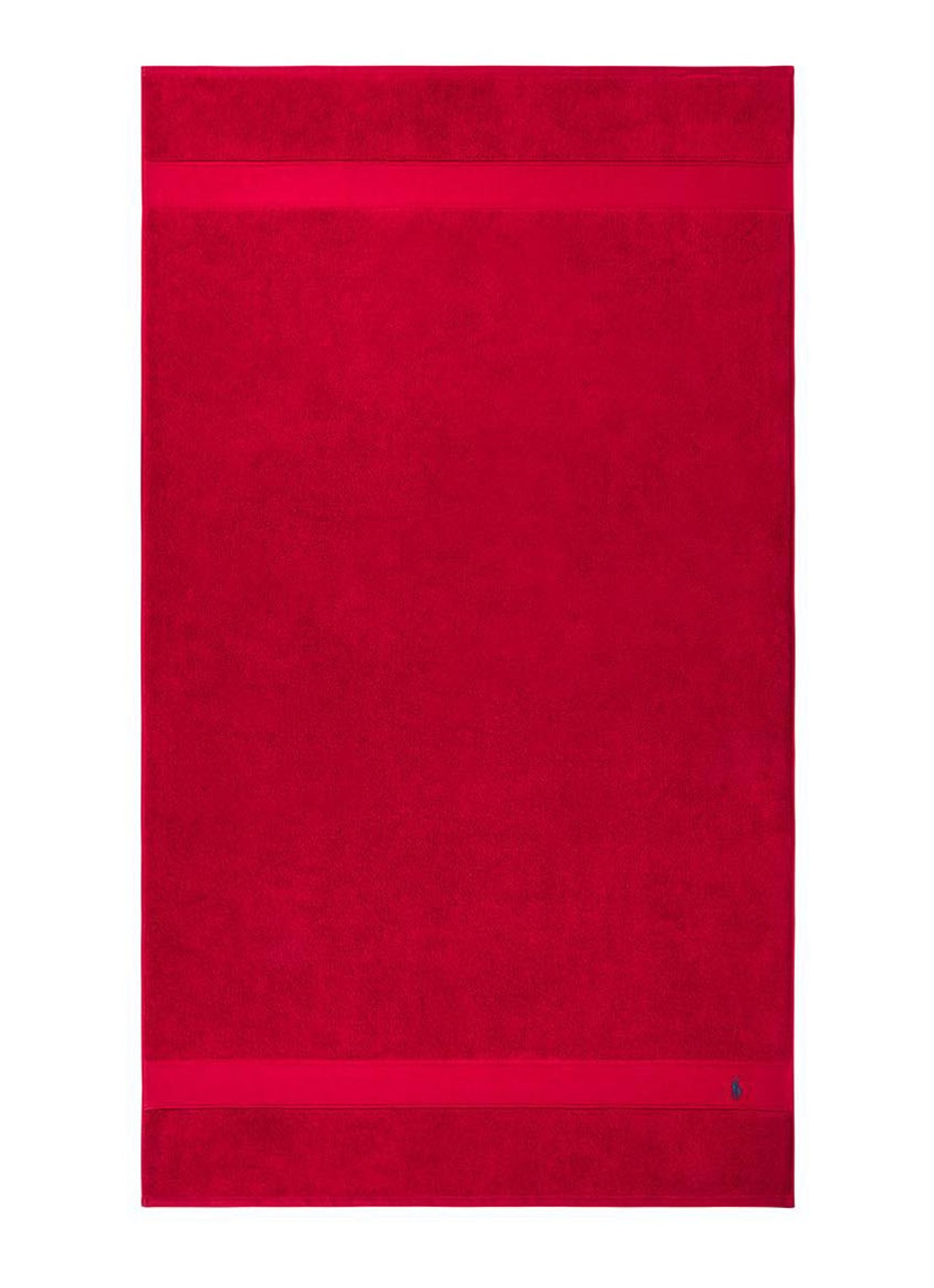 Ralph Lauren Polo Player strandlaken - 600gr/m2 - 90 x 160 cm - voorkant 3 rood