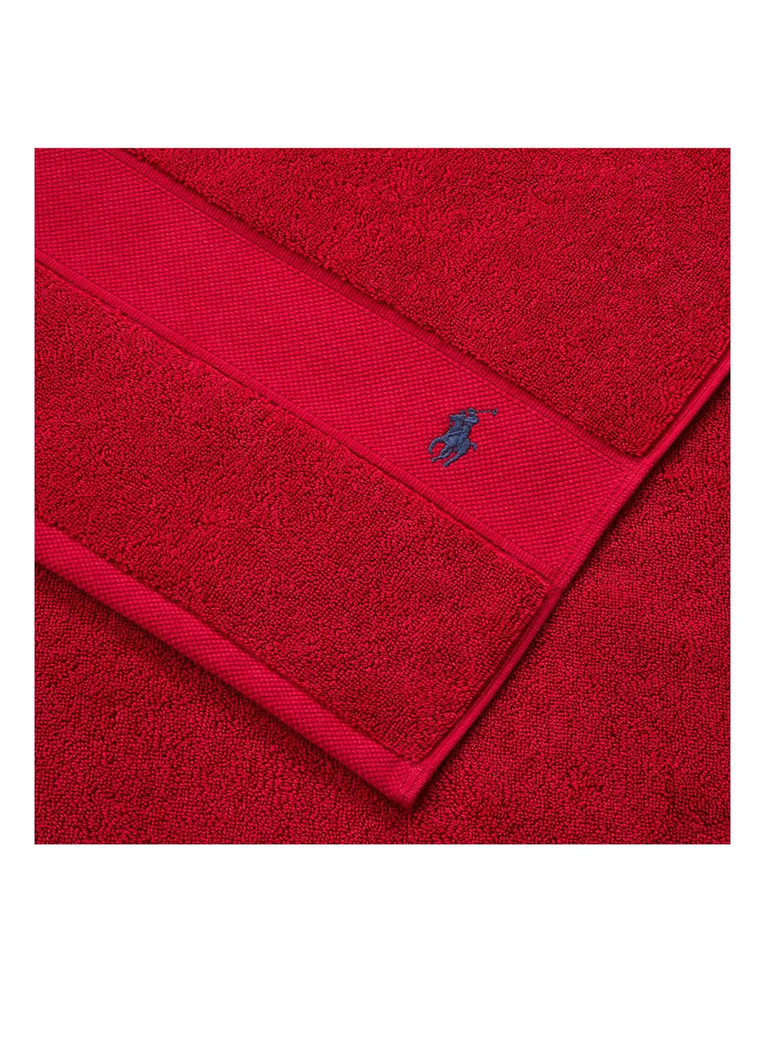 Ralph Lauren Polo Player strandlaken - 600gr/m2 - 90 x 160 cm - voorkant 4 rood