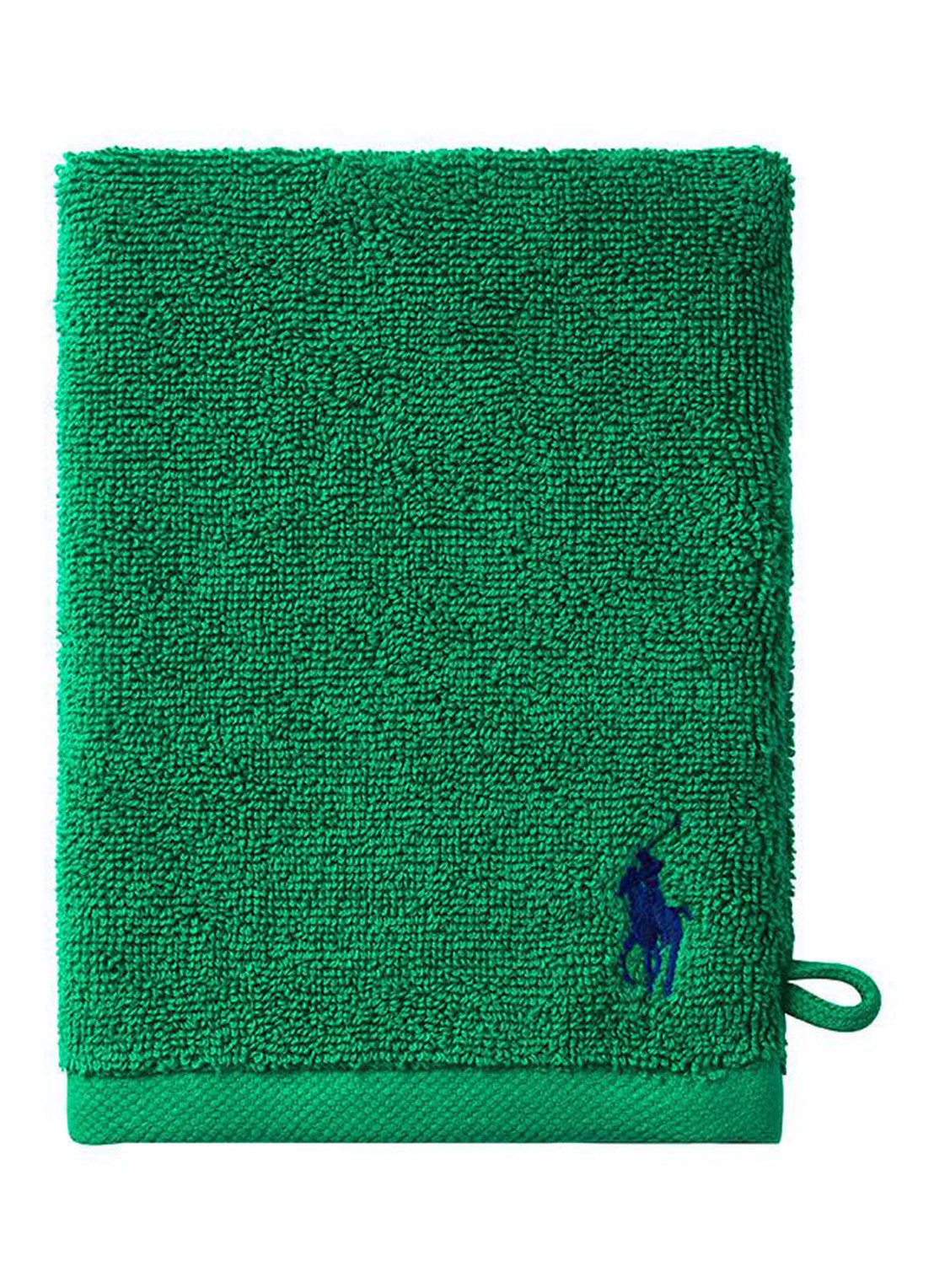 Ralph Lauren Polo Player washand - 15 x 21 cm - voorkant groen