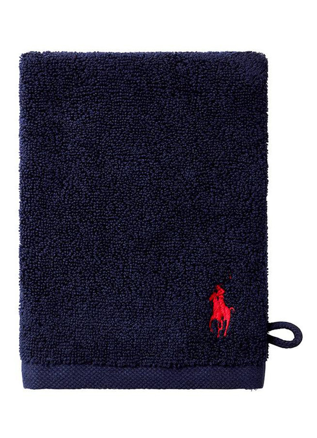 Ralph Lauren Polo Player washand - 15 x 21 cm - voorkant indigo