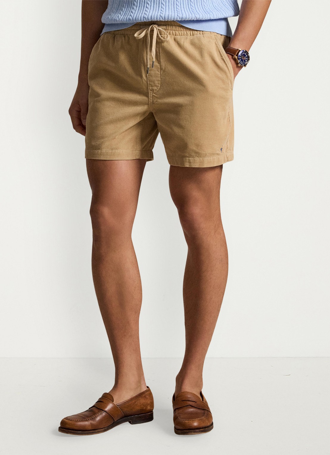 Ralph Lauren Polo Prepster regular fit korte broek van corduroy - detail 2 vintage khaki / khaki