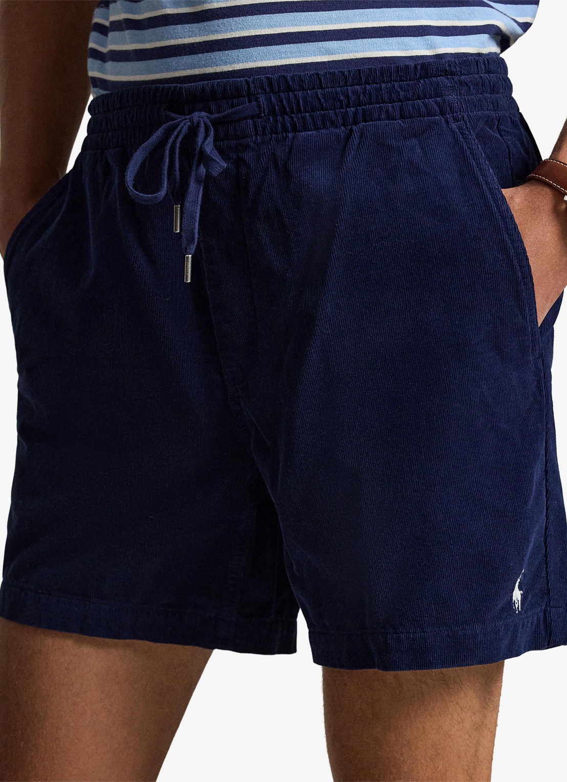 Ralph Lauren Polo Prepster regular fit korte broek van corduroy - detail 5 newport navy / donkerblauw