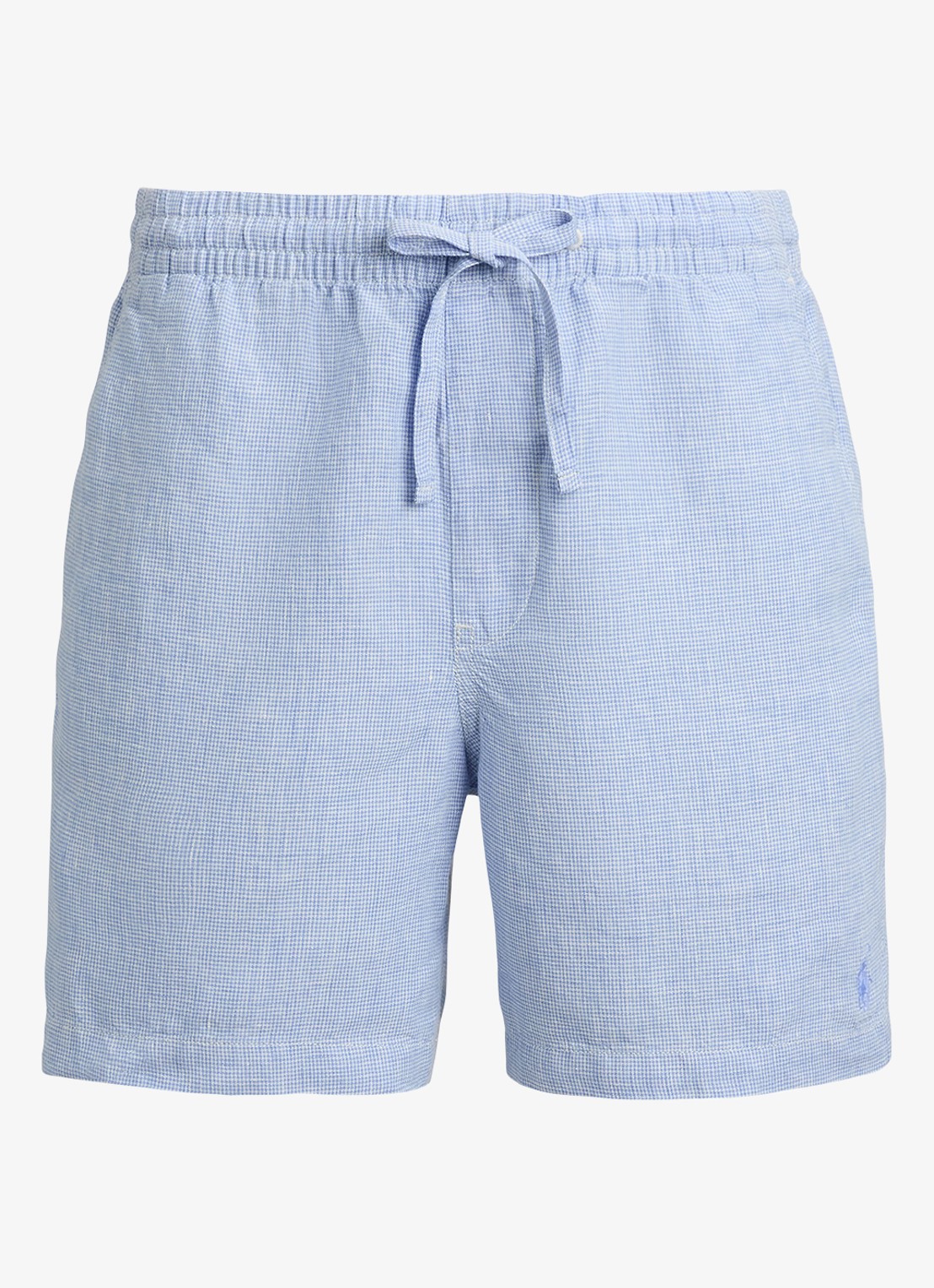 Ralph Lauren Polo Prepster straight fit korte broek van linnen - voorkant 4 655b cabana blue white / blauw