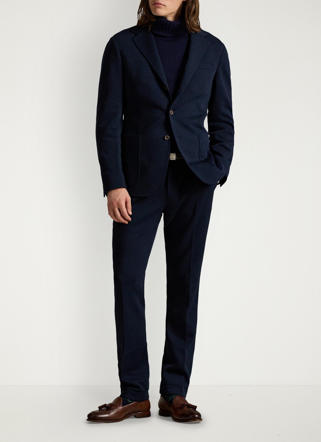 Ralph Lauren Polo Soft modern fit double-knit colbert - detail aviator navy / donkerblauw