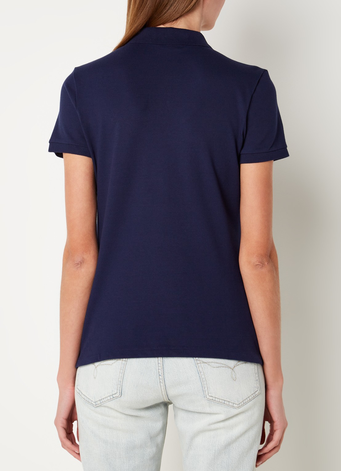 Ralph Lauren Polo van piqué katoen met sierknopen - achterkant 2 donkerblauw