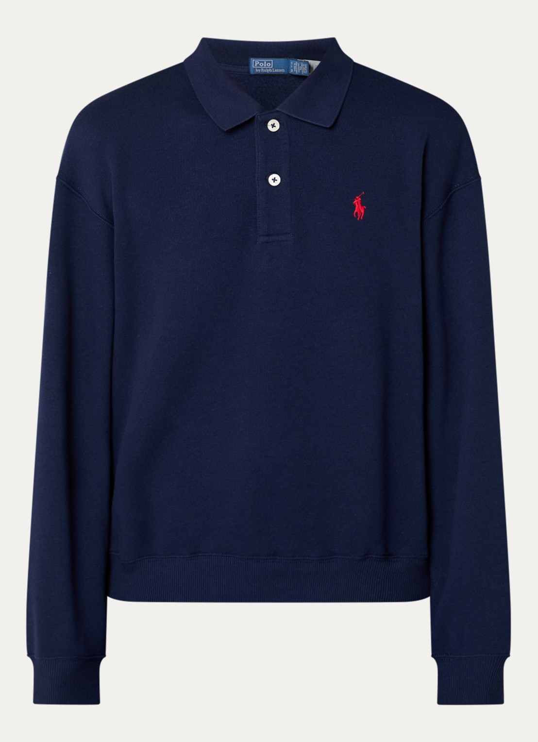 Ralph Lauren Polo van piqué katoen - voorkant 3 donkerblauw