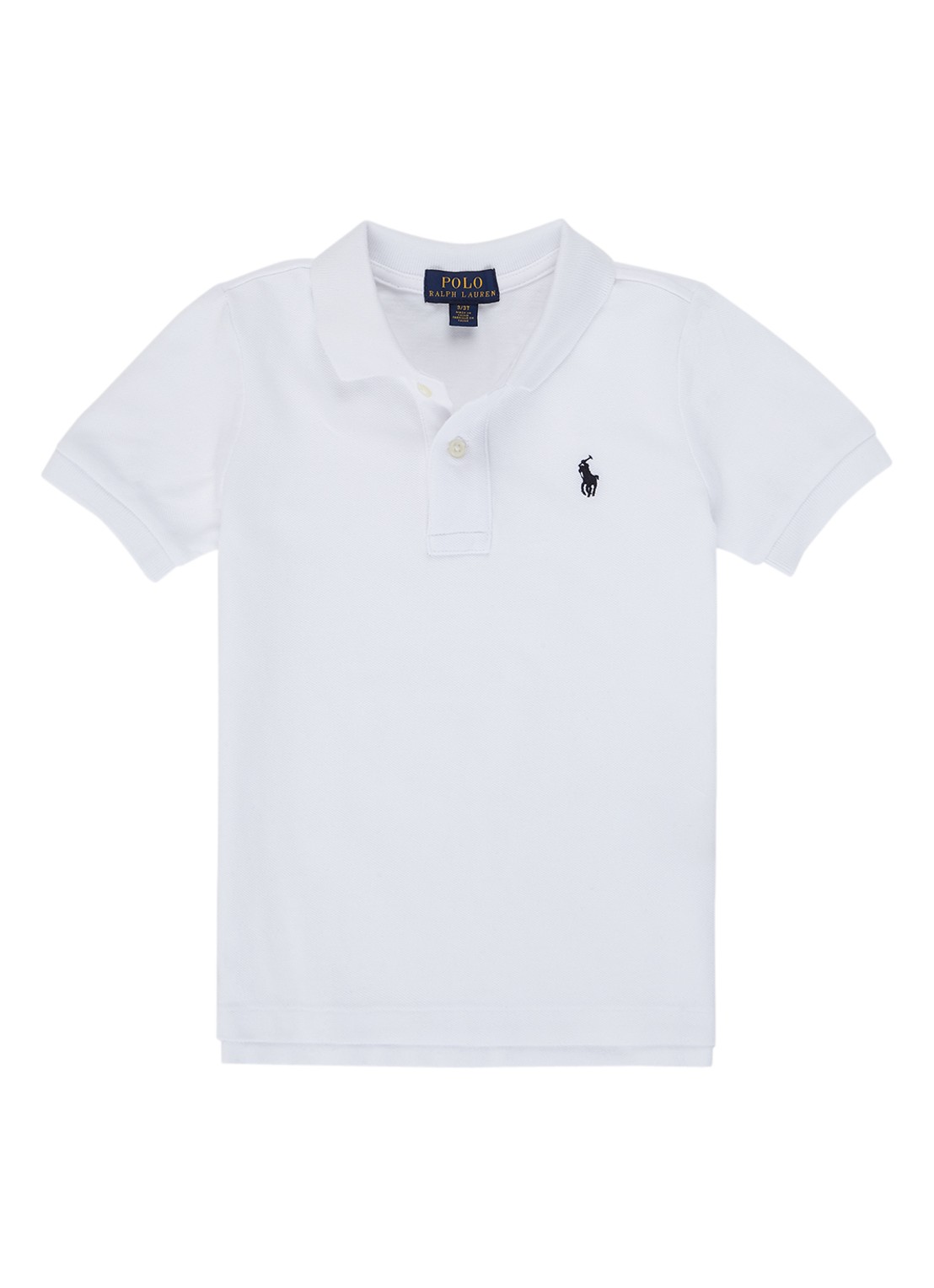 Ralph Lauren Polo van piqué katoen - voorkant 3 wit