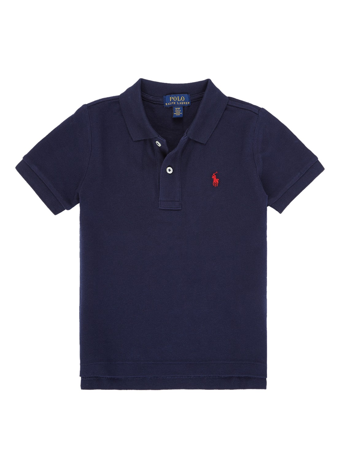 Ralph Lauren Polo van piqué katoen - voorkant 2 donkerblauw