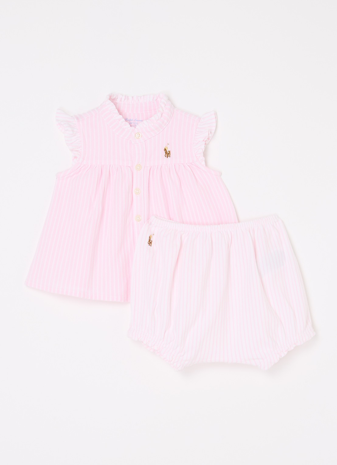 Ralph Lauren Polojurk met bloomer - voorkant roze