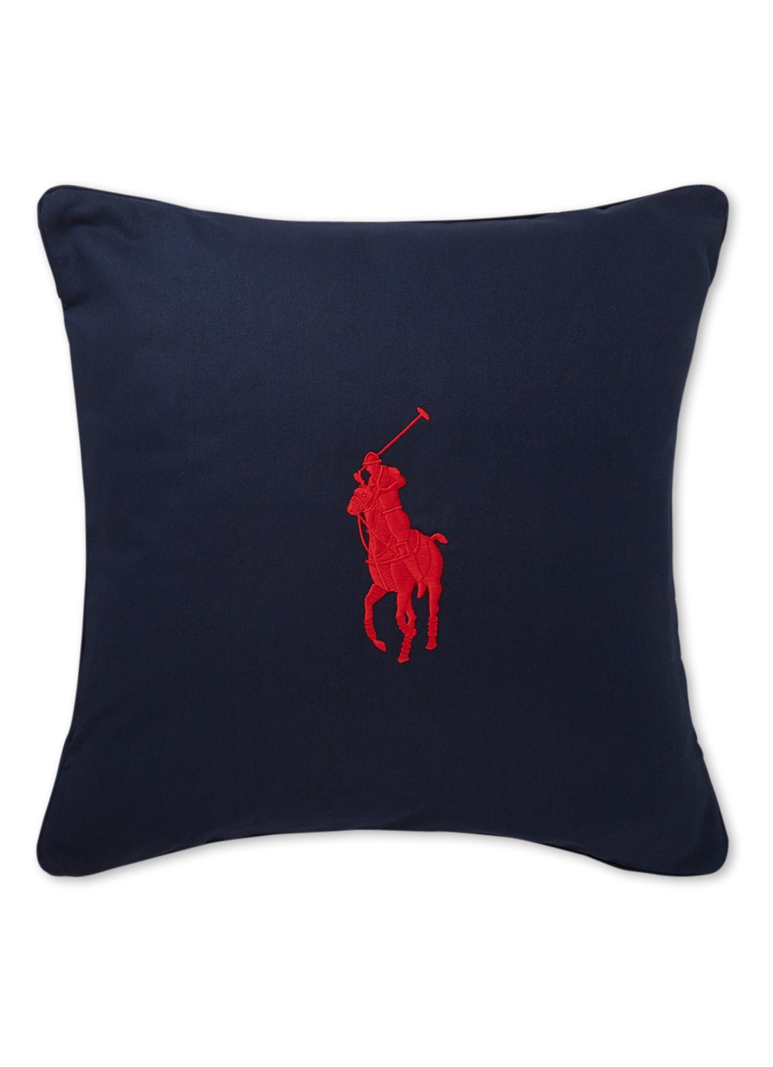 Ralph Lauren Pony sierkussenhoes 50 x 50 cm - voorkant donkerblauw