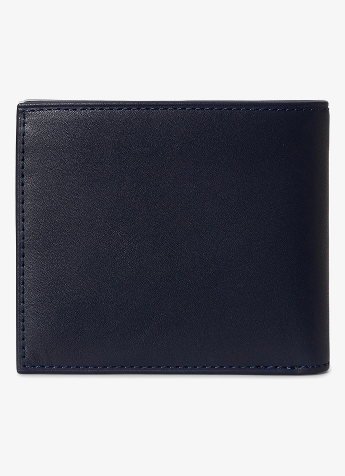 Ralph Lauren Portemonnee van leer met borduring - detail 3 donkerblauw
