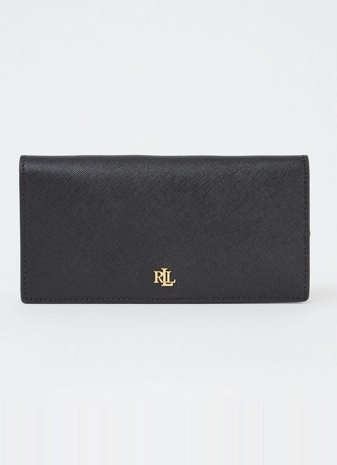 Ralph Lauren Portemonnee van leer met logo - voorkant zwart