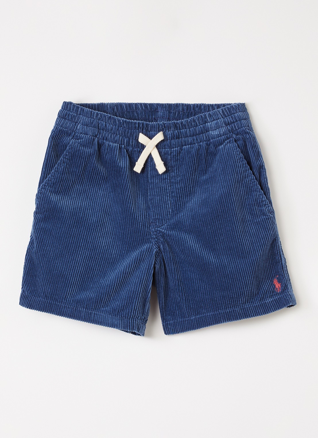 Ralph Lauren Prepster loose fit korte broek van corduroy - voorkant 3 indigo