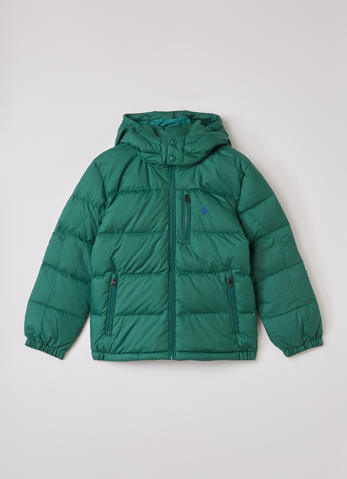 Ralph Lauren Puffer jack met afneembare capuchon - voorkant groen