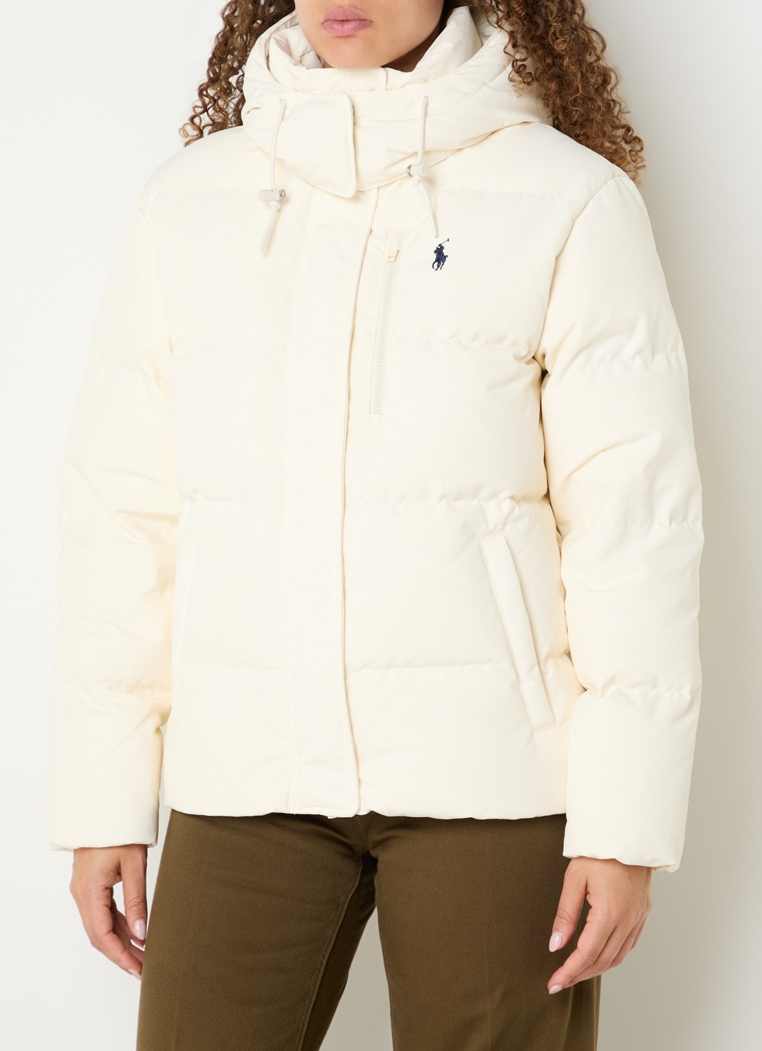 Ralph Lauren Puffer jack met donsvulling en afneembare capuchon - detail 2 creme