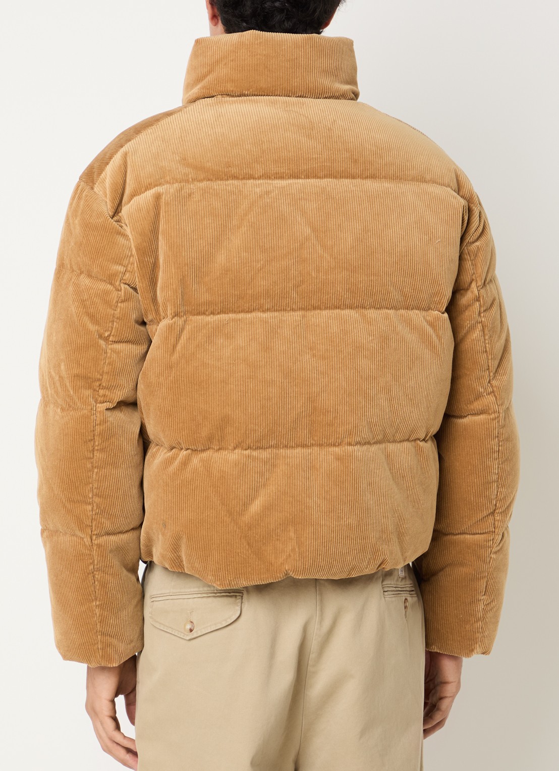 Ralph Lauren Puffer jack met donsvulling en afneembare capuchon - achterkant orange
