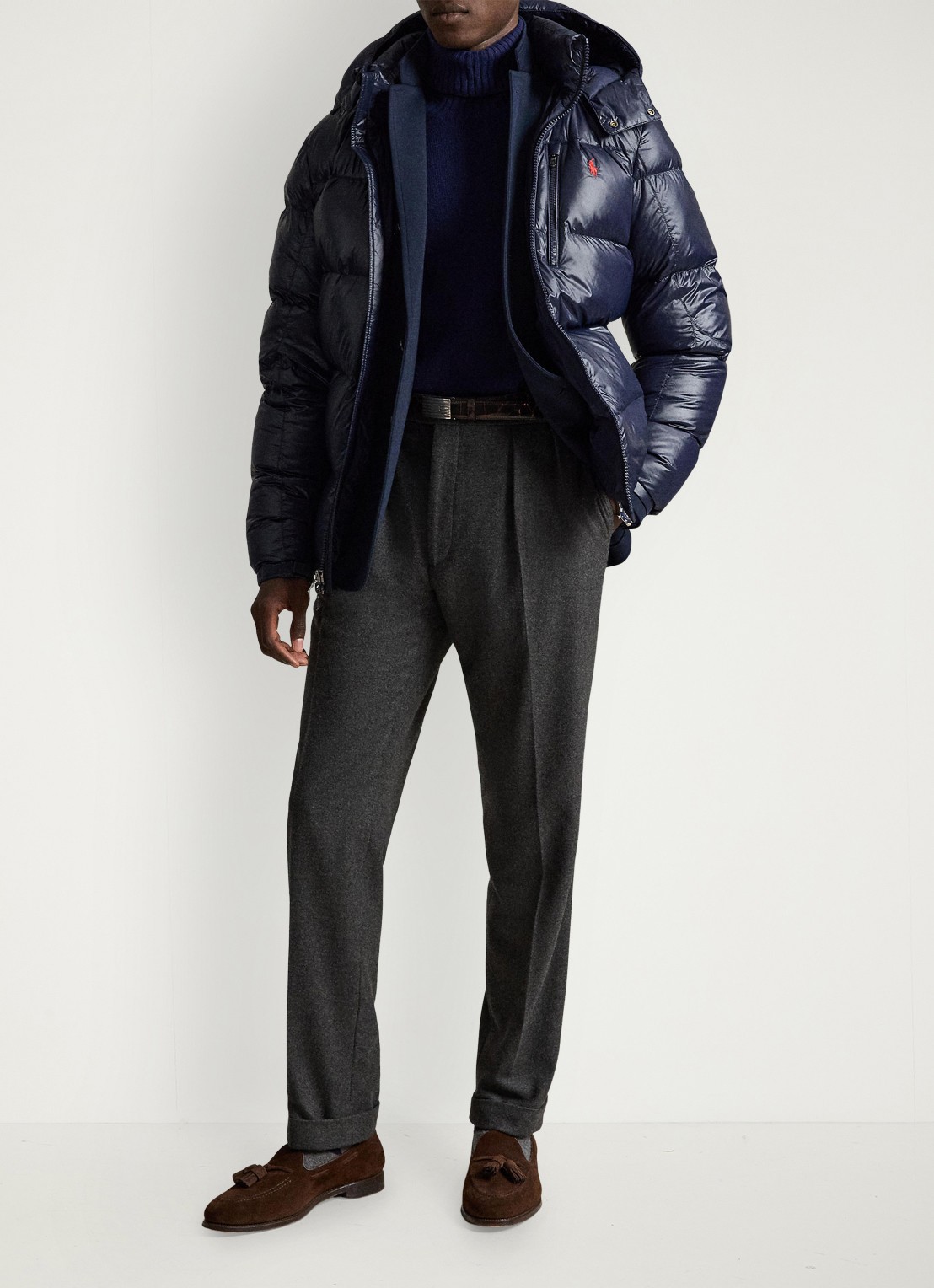 Ralph Lauren Puffer jack met donsvulling en capuchon - detail 2 collection navy glossy / donkerblauw