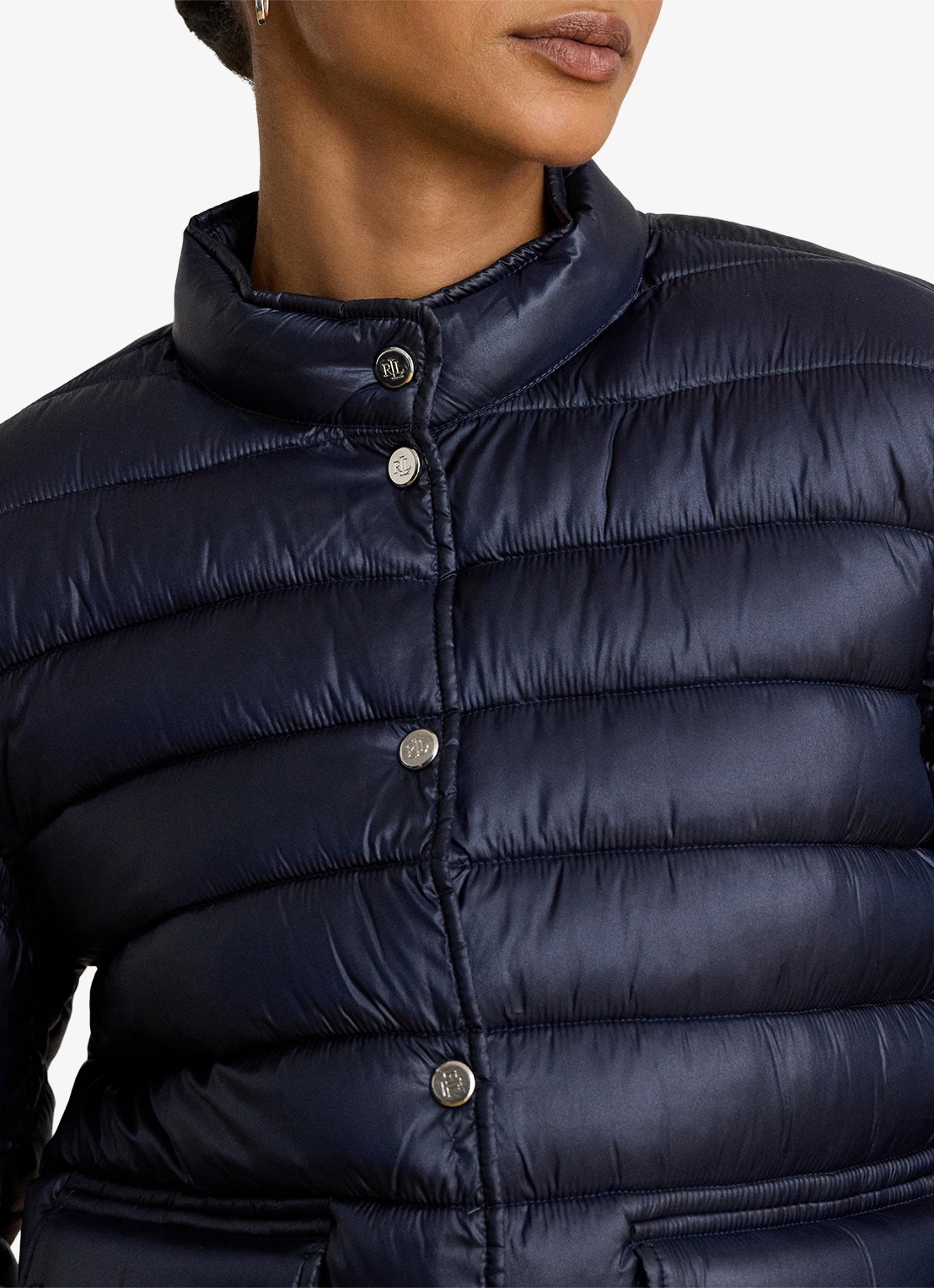 Ralph Lauren Puffer jack met opgestikte zakken - detail 5 donkerblauw