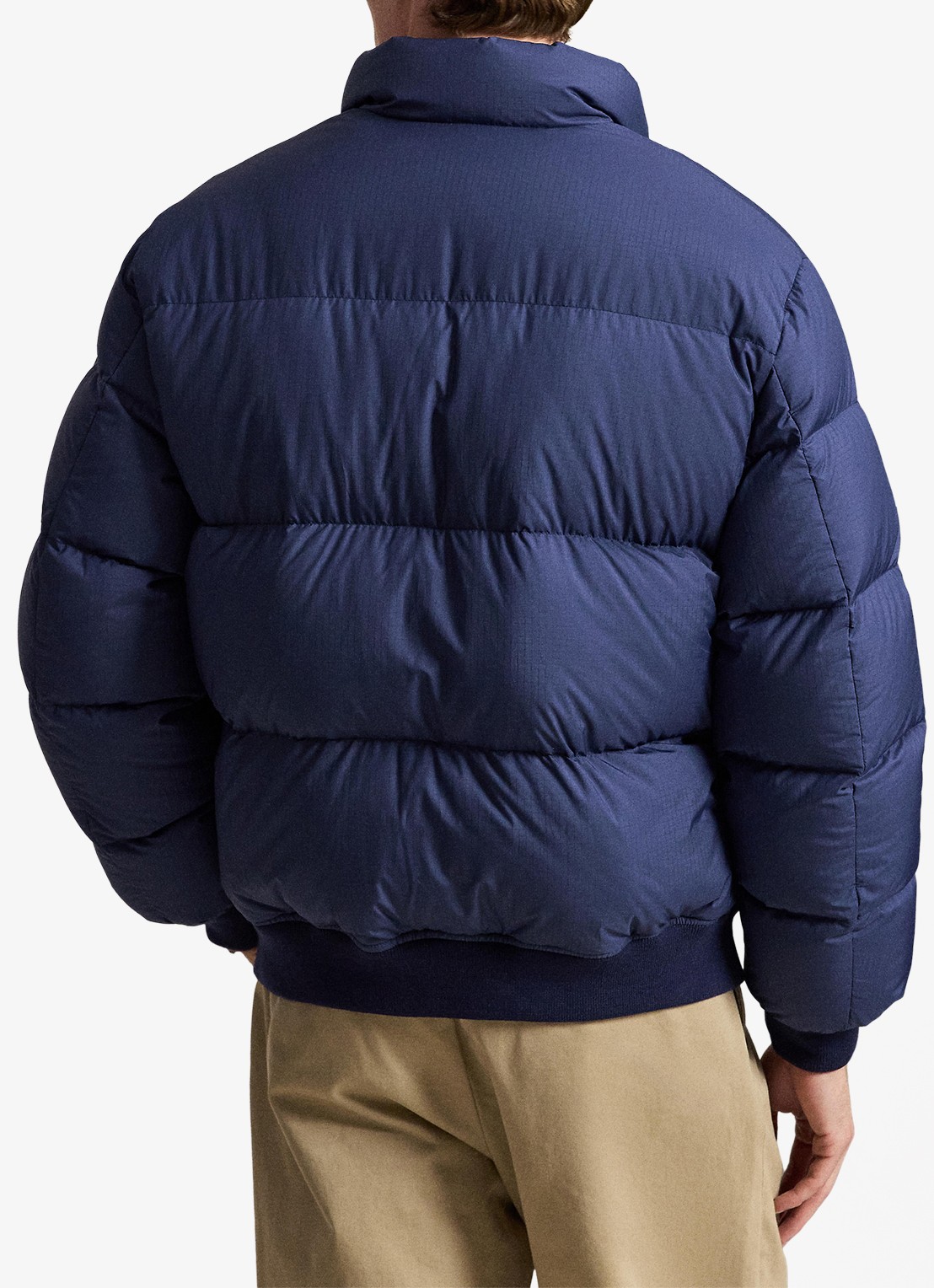 Ralph Lauren Puffer jack met steekzakken en logo - achterkant 3 cruise navy / donkerblauw