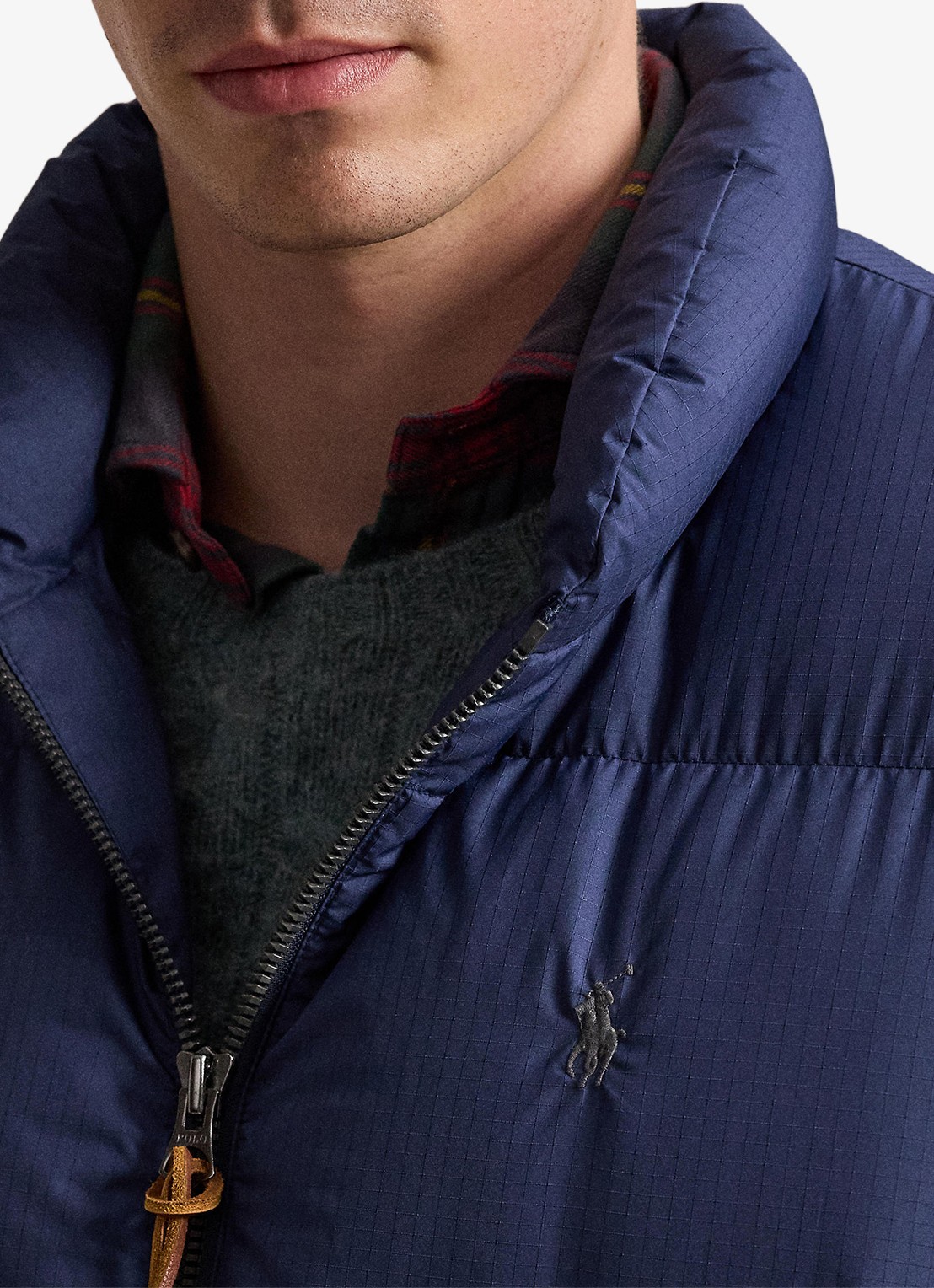 Ralph Lauren Puffer jack met steekzakken en logo - detail 2 cruise navy / donkerblauw