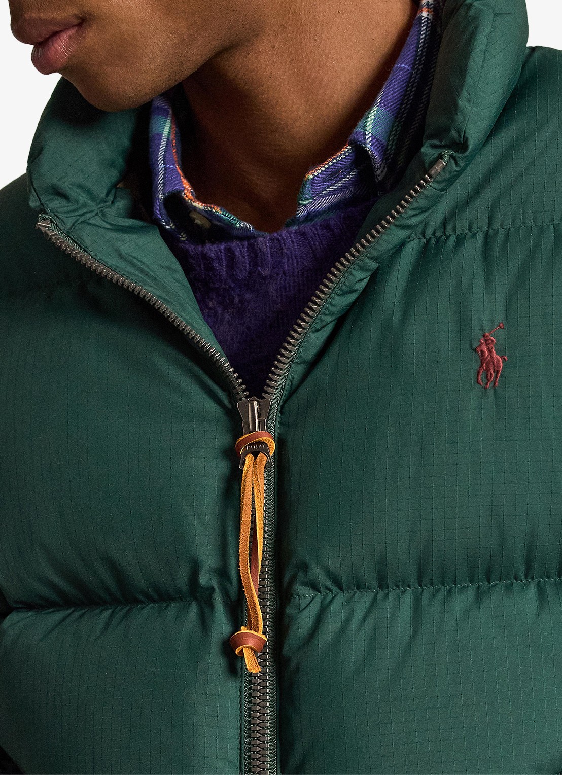 Ralph Lauren Puffer jack met steekzakken en logo - detail 2 moss agate / mosgroen