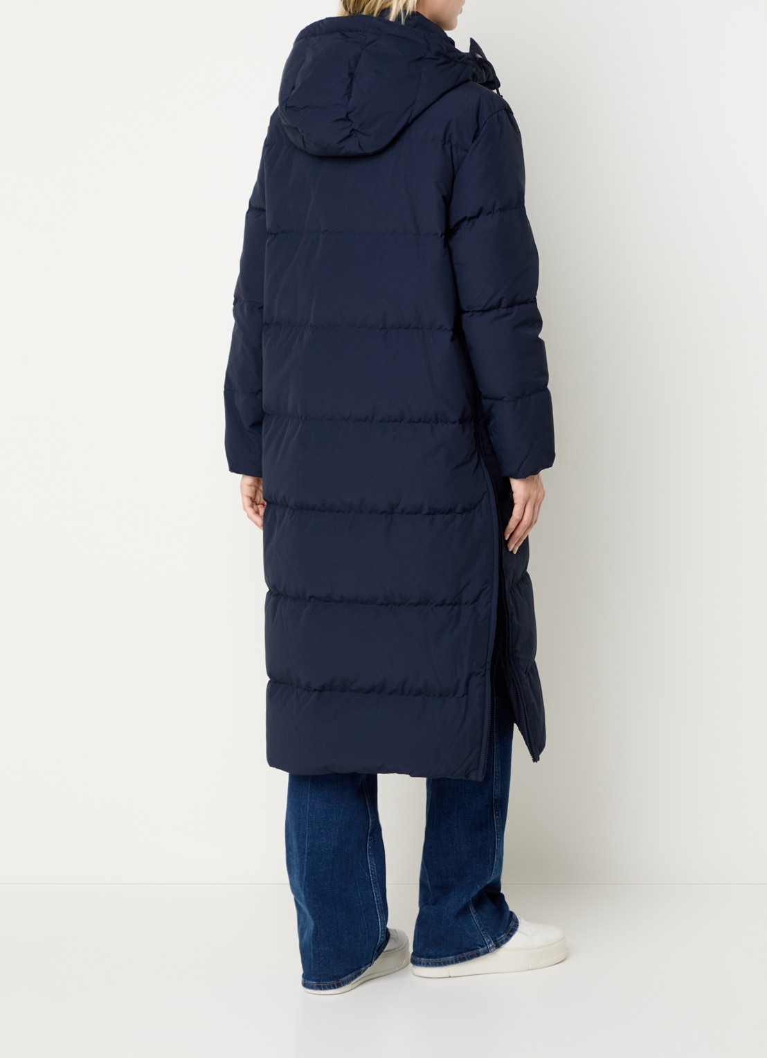 Ralph Lauren Puffer jas met donsvulling en afneembare capuchon - achterkant 4 donkerblauw