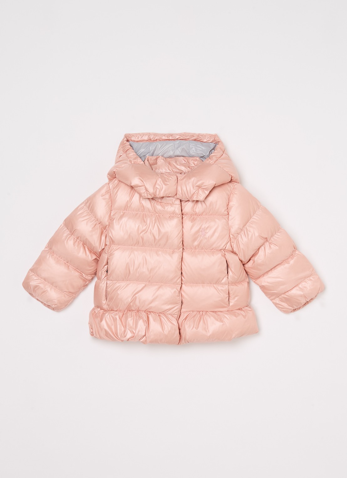Ralph Lauren Puffer jas met donsvulling - voorkant 2 lichtroze