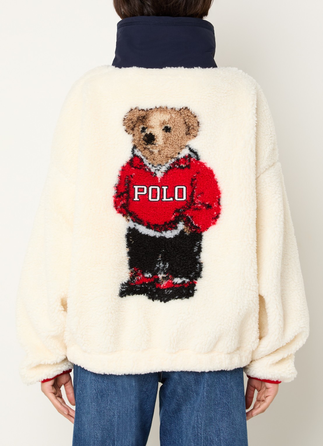 Ralph Lauren Pullover met logo en backprint - detail 4 gebroken wit